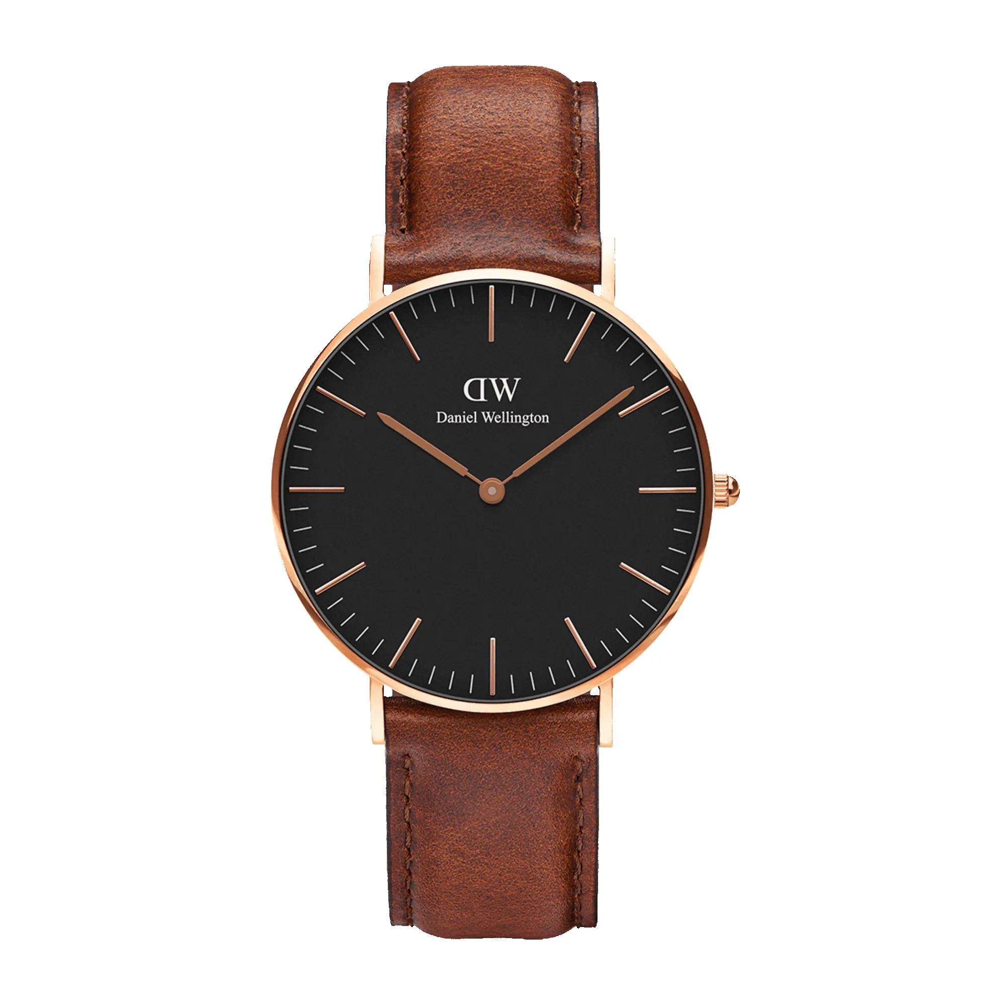 Classic St Mawes Black Rose Gold sold by Daniel Wellington
