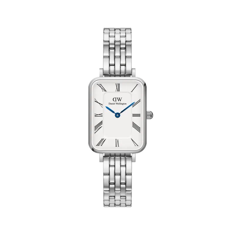 Quadro Roman Numerals 5-Link Silver sold by Daniel Wellington