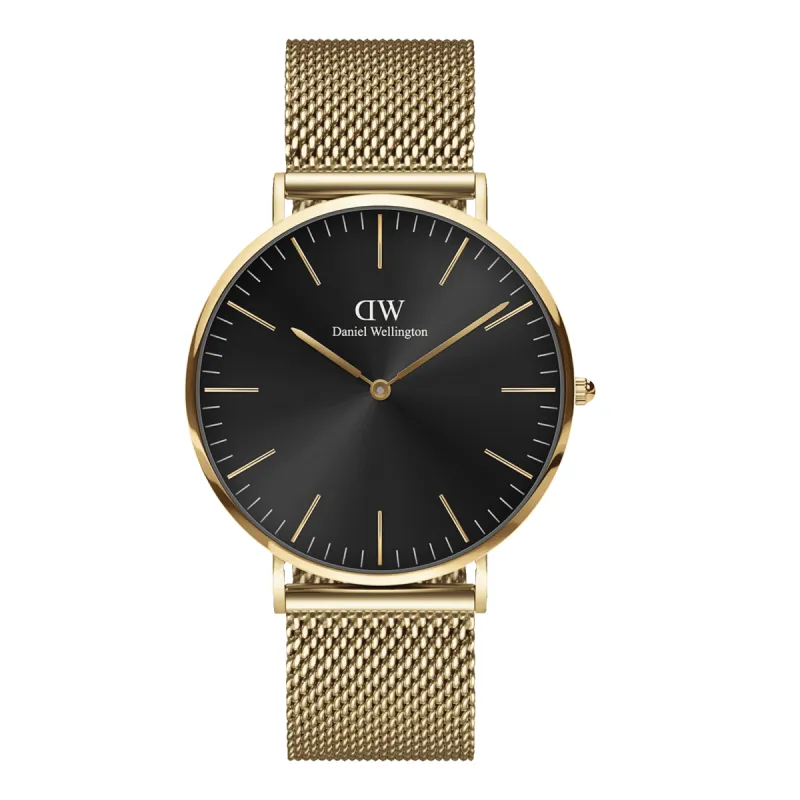 Classic Mesh Onyx Gold sold by Daniel Wellington