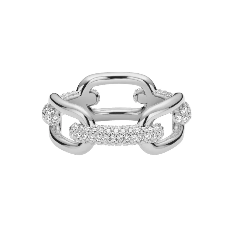 Crystal Link Ring Silver sold by Daniel Wellington