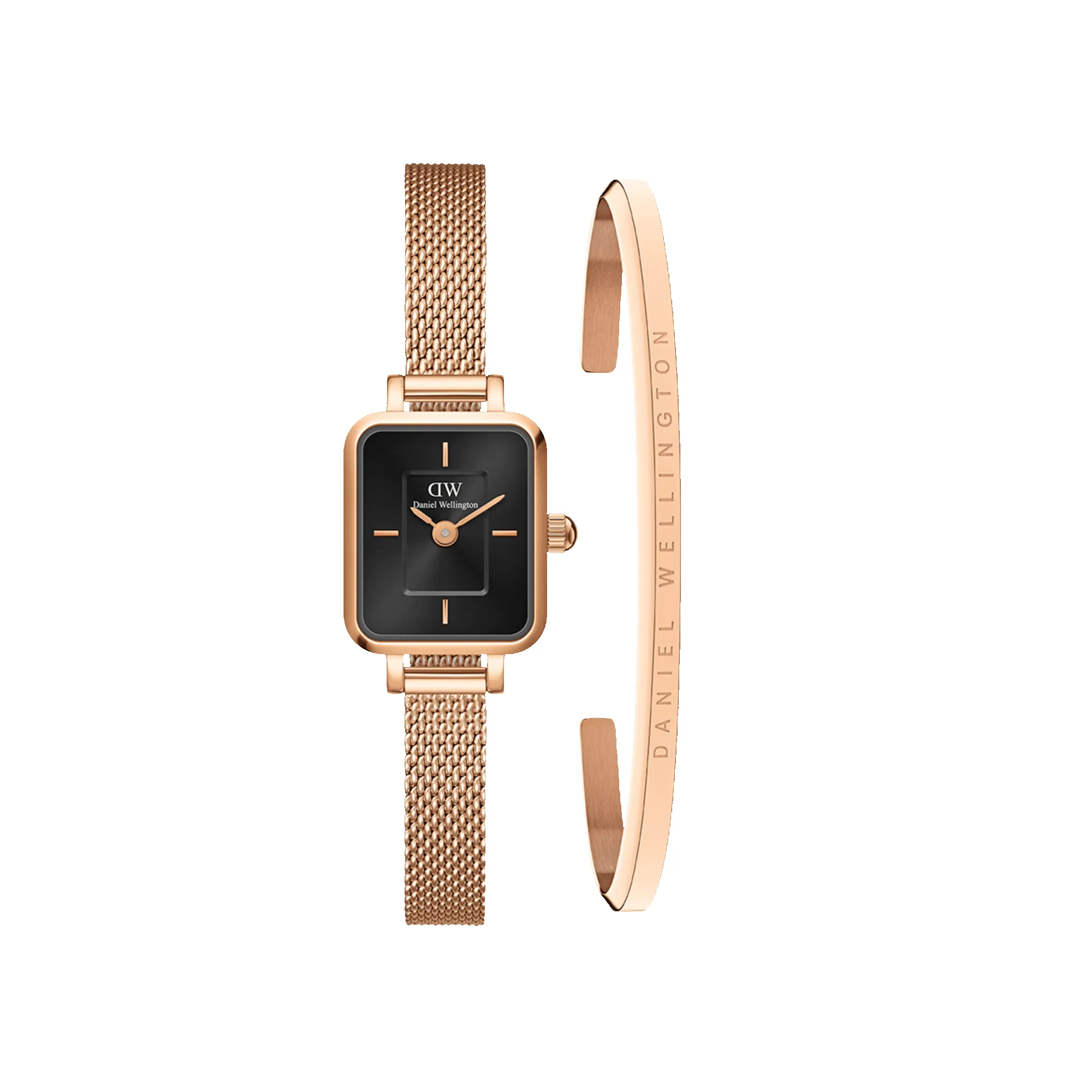 Quadro Mini Melrose Onyx + Classic Bracelet sold by Daniel Wellington