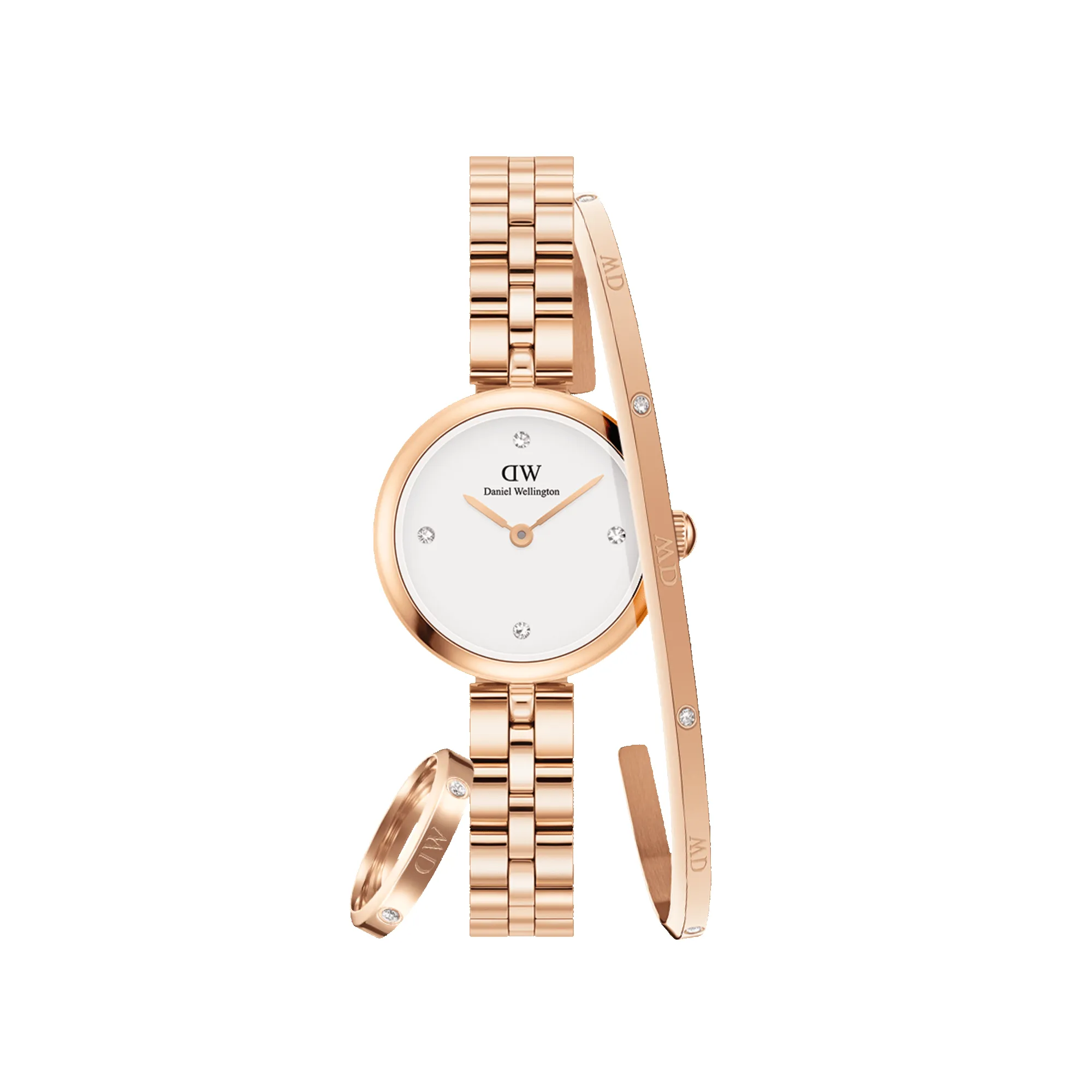 Elan Lumine Watch + Lumine Bracelet & Ring Rose Gold sold by Daniel Wellington