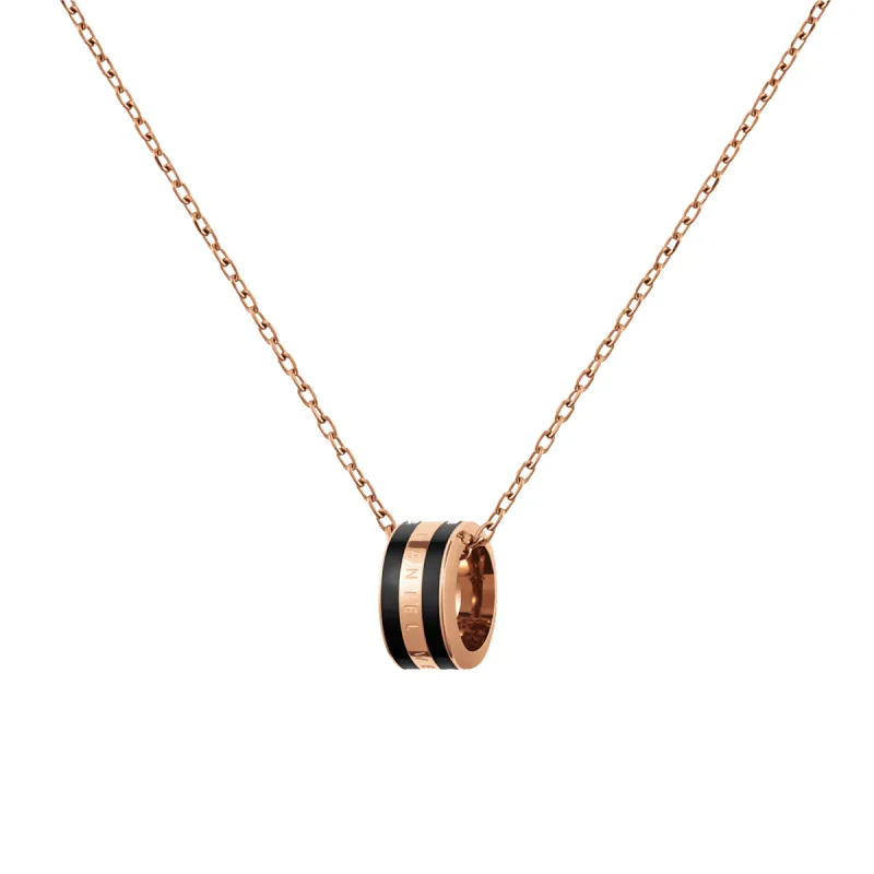 Emalie Necklace Rose Gold Black sold by Daniel Wellington