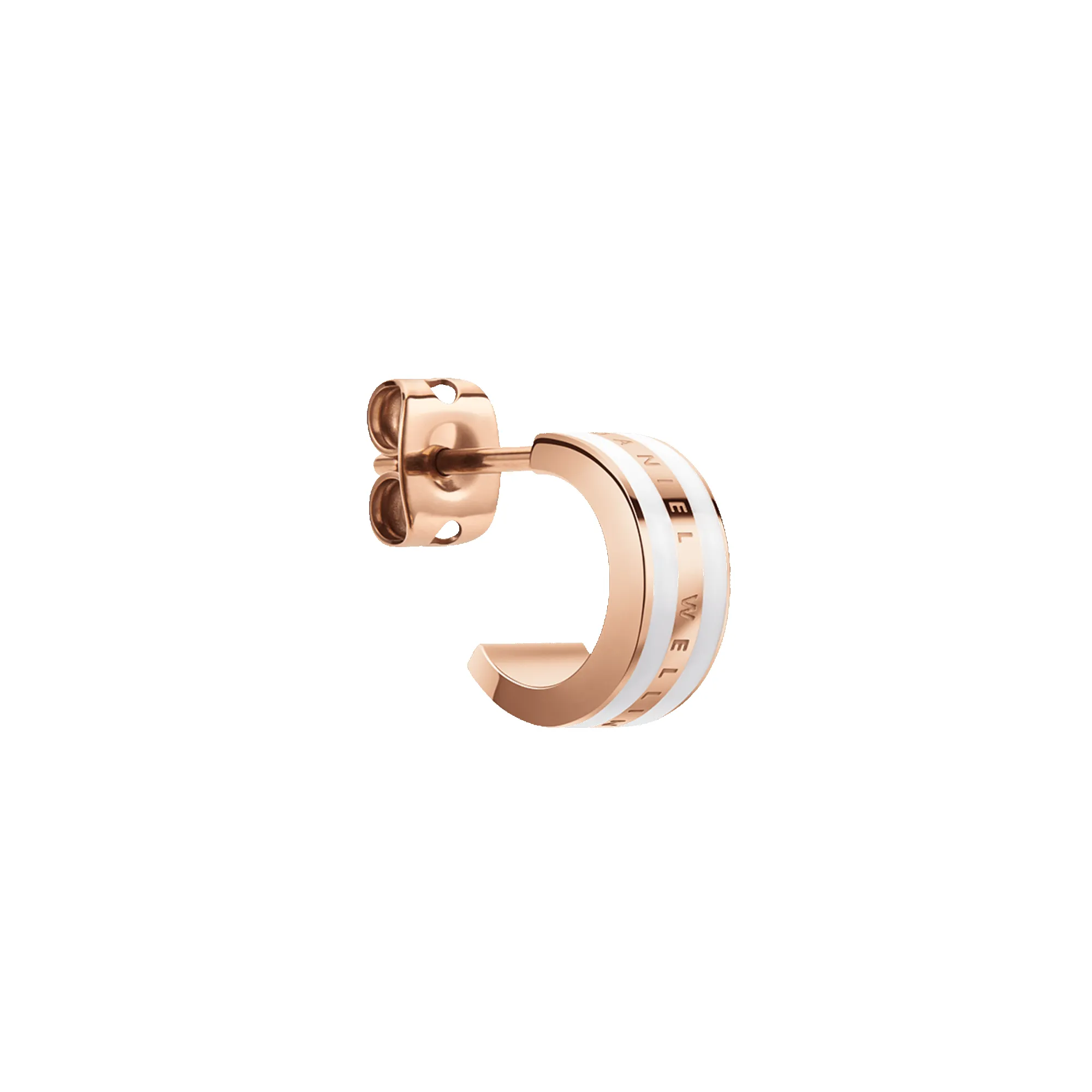Emalie Earrings Rose Gold Satin White sold by Daniel Wellington product image thumbnail 3