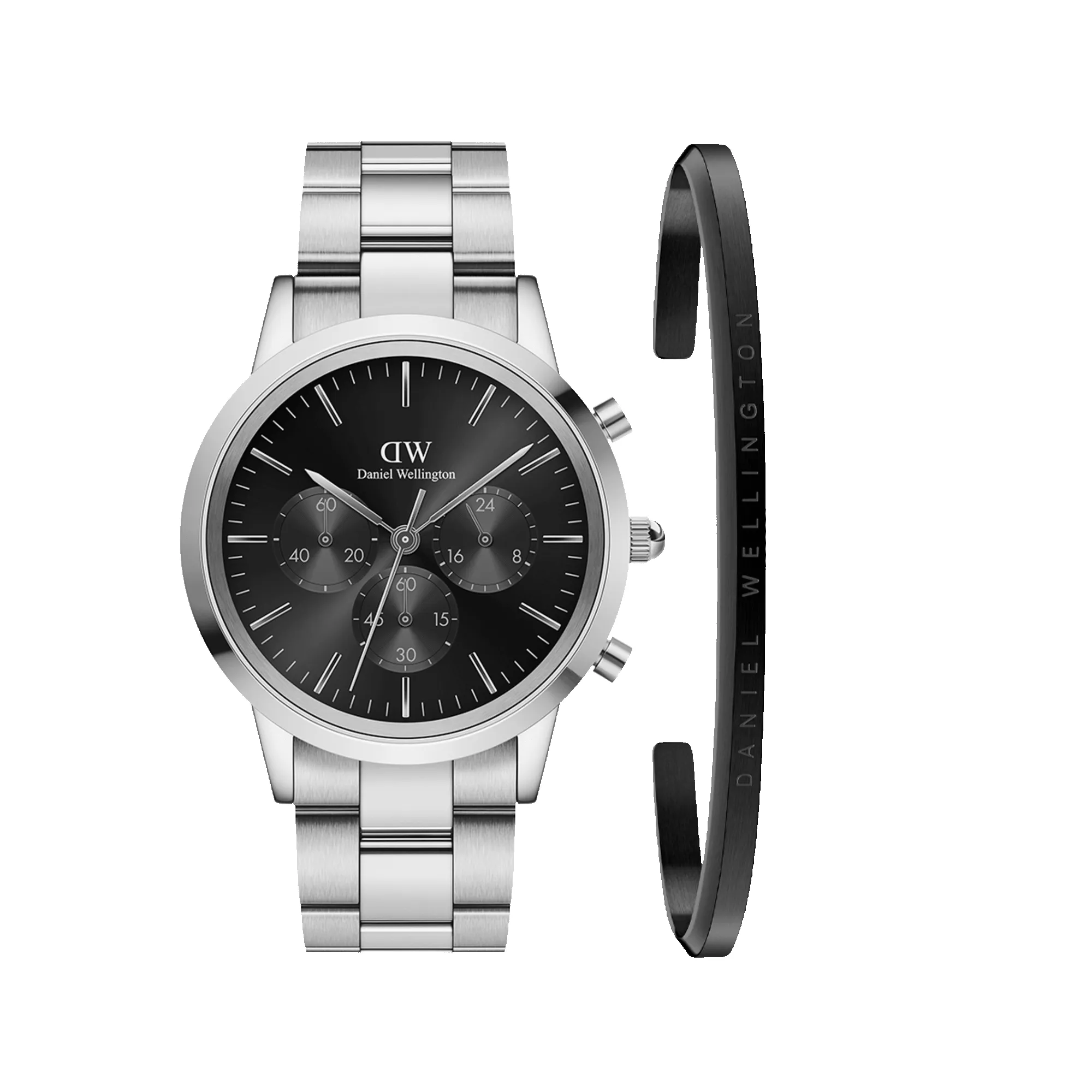 Iconic Chronograph Onyx S + Classic Bracelet sold by Daniel Wellington