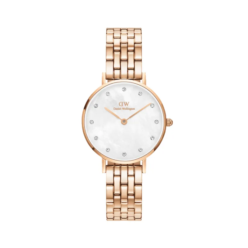 Petite Lumine 5-Link Melrose MoP made by Daniel Wellington