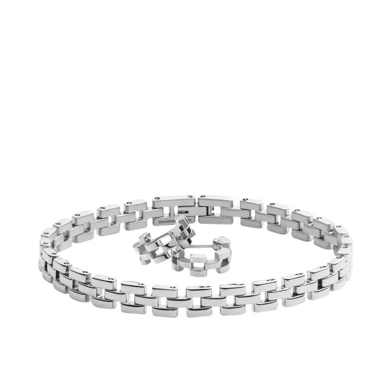 Crystal Link Set Silver made by Daniel Wellington