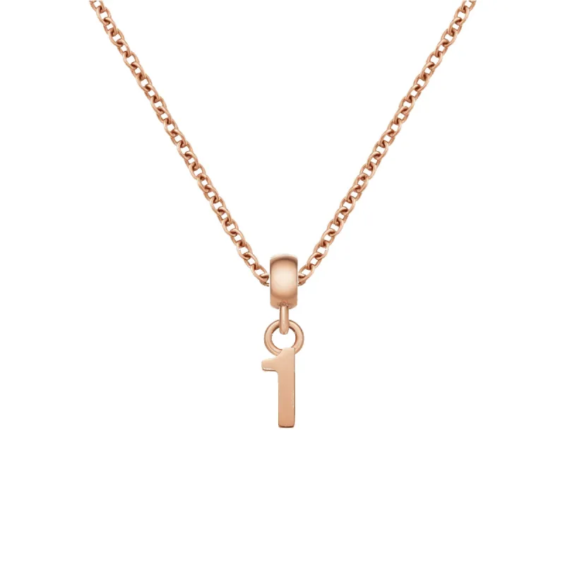 Chain Necklace + Number Charm sold by Daniel Wellington