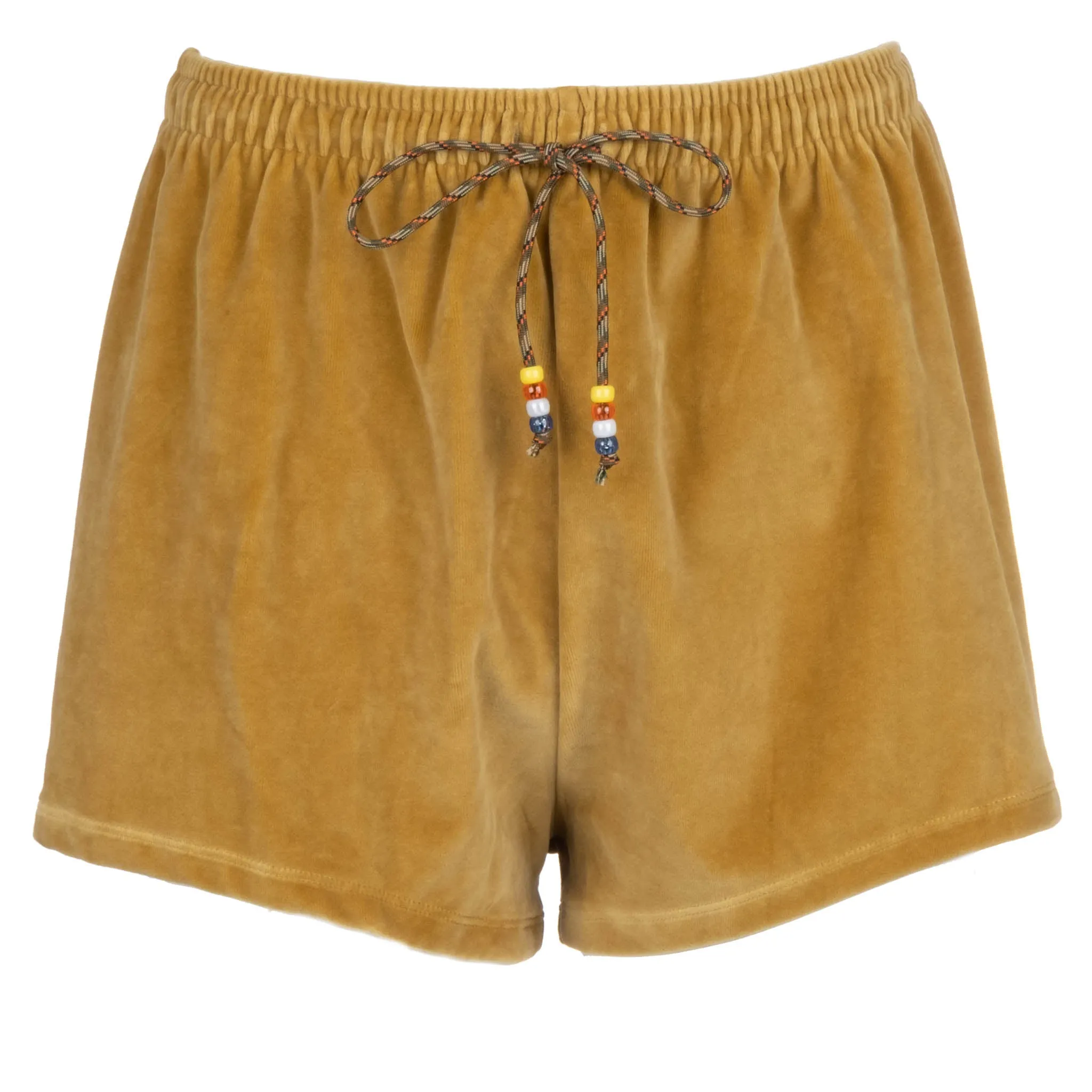 Camel Velour Shorts sold by DANNIJO