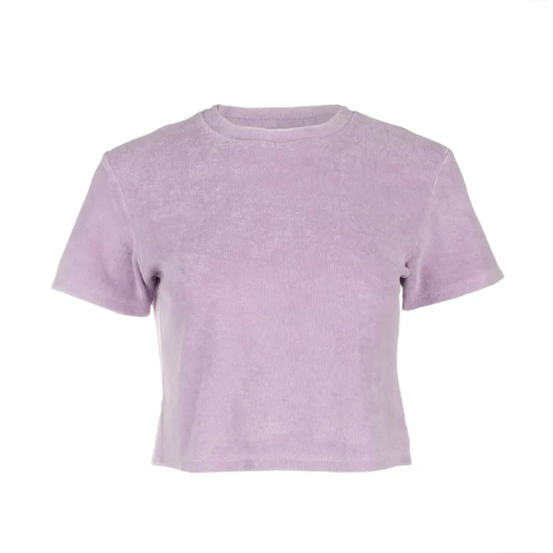 Pink Terry Crop Top sold by DANNIJO