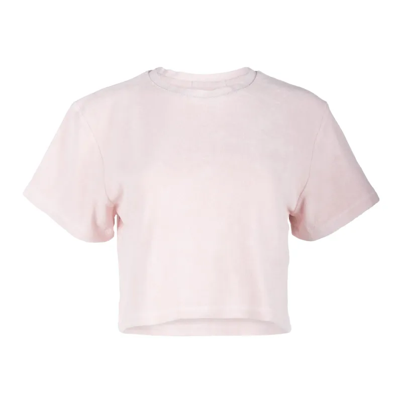 Ice Pink Cropped Terry Tee sold by DANNIJO