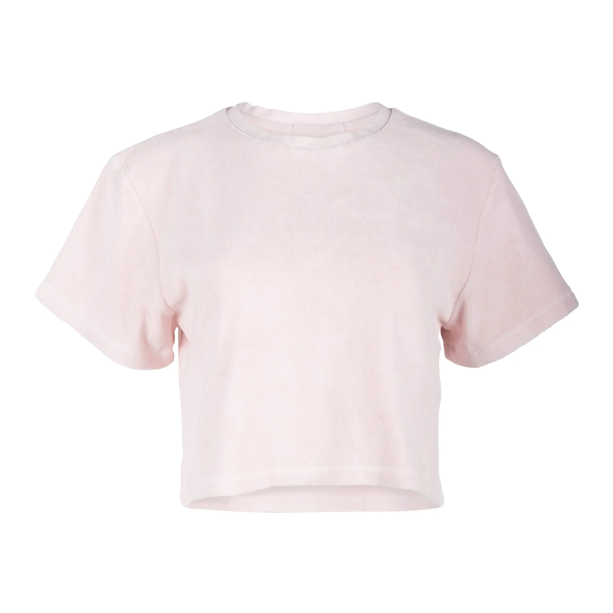 Ice Pink Cropped Terry Tee sold by DANNIJO