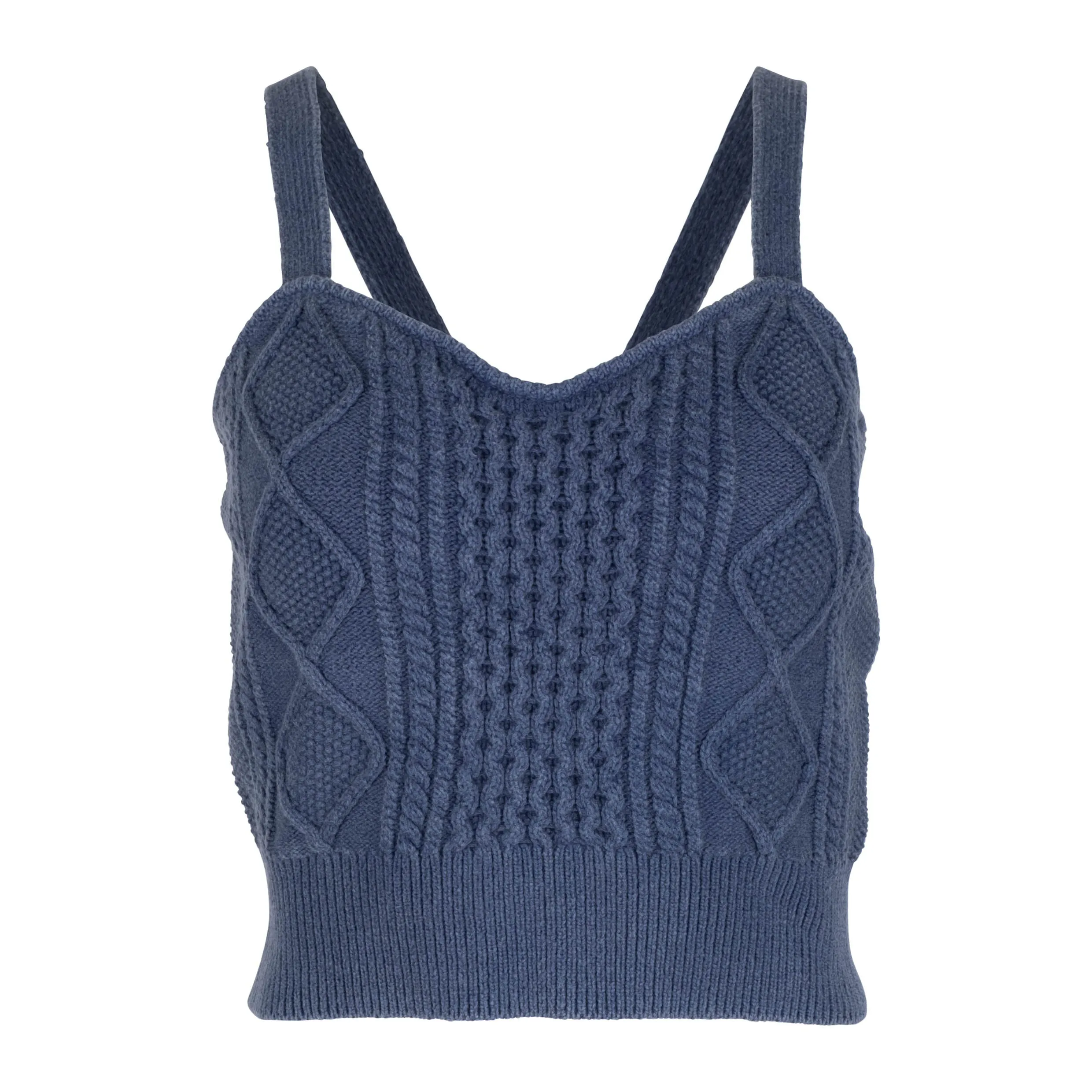 Navy Cable-Knit Tank sold by DANNIJO