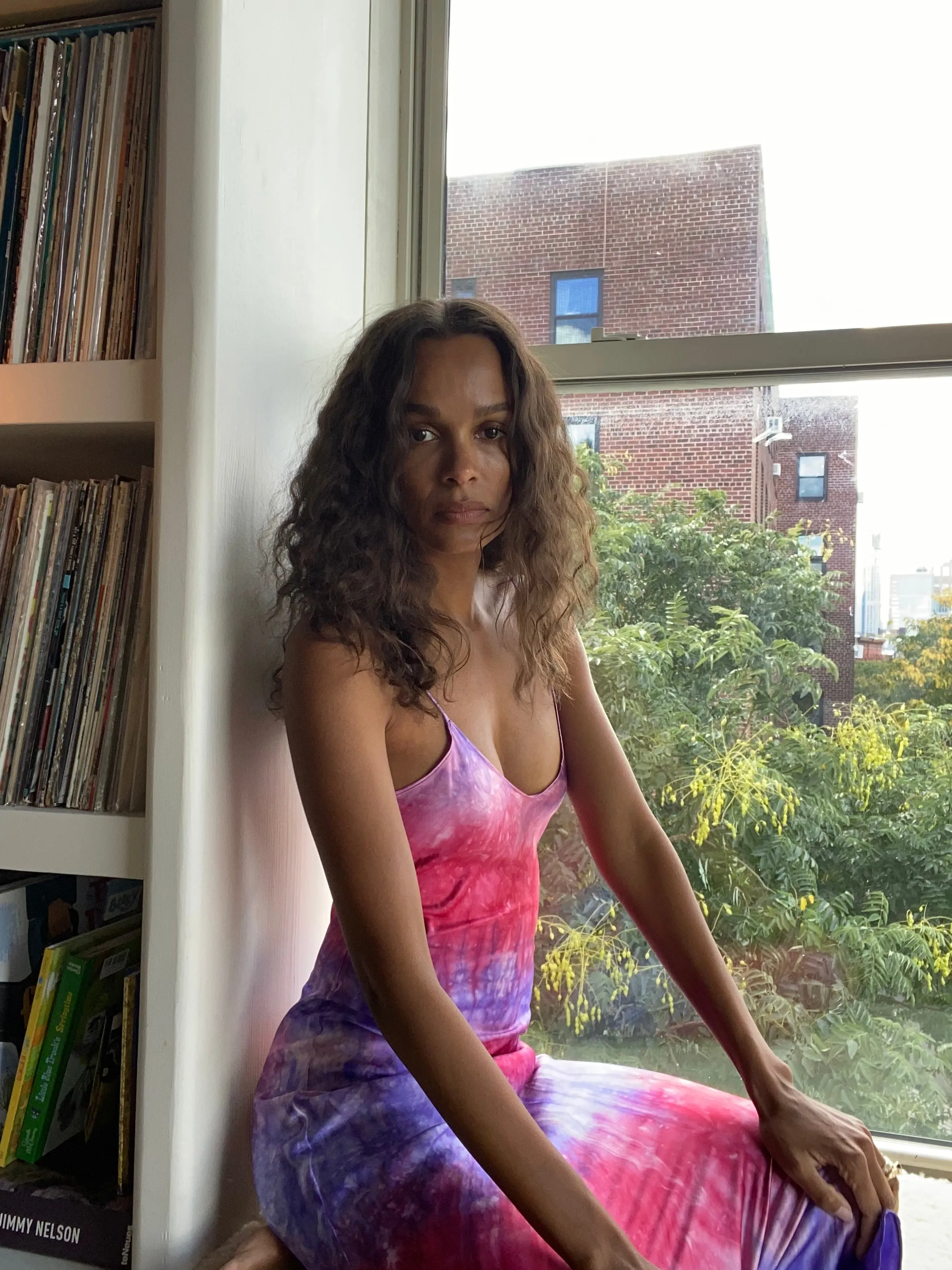 Ray Hand Dyed Midi Slip Dress sold by DANNIJO product image thumbnail 3