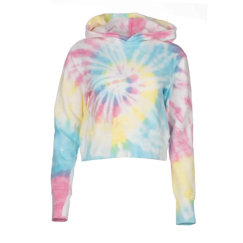 Multi Tie Dye Cropped Hoodie sold by DANNIJO
