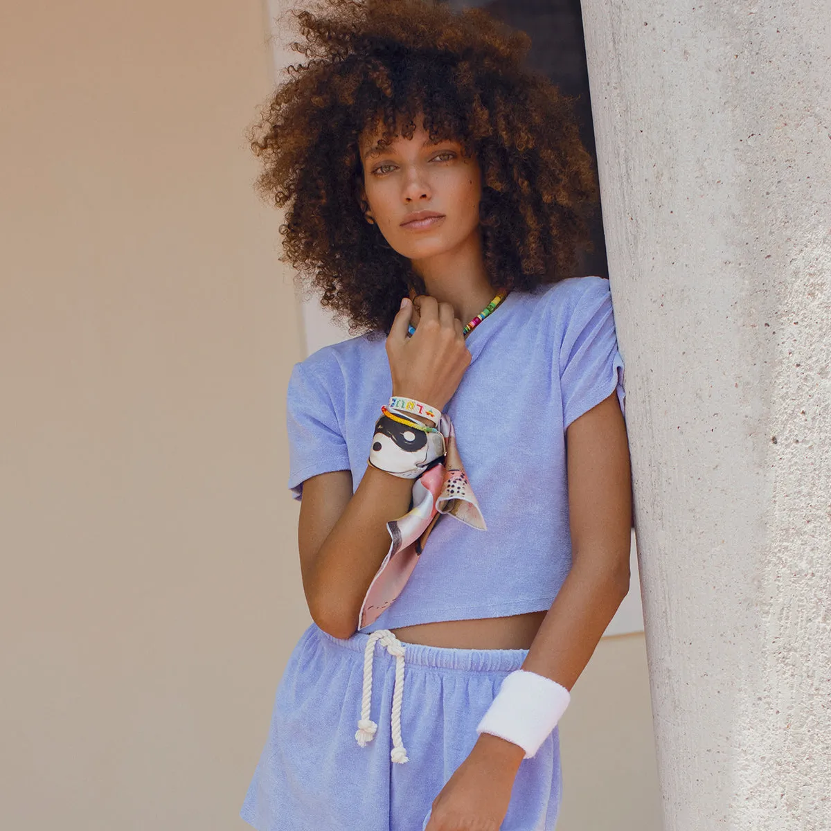 Abstract Printed Square Scarf sold by DANNIJO product image thumbnail 5