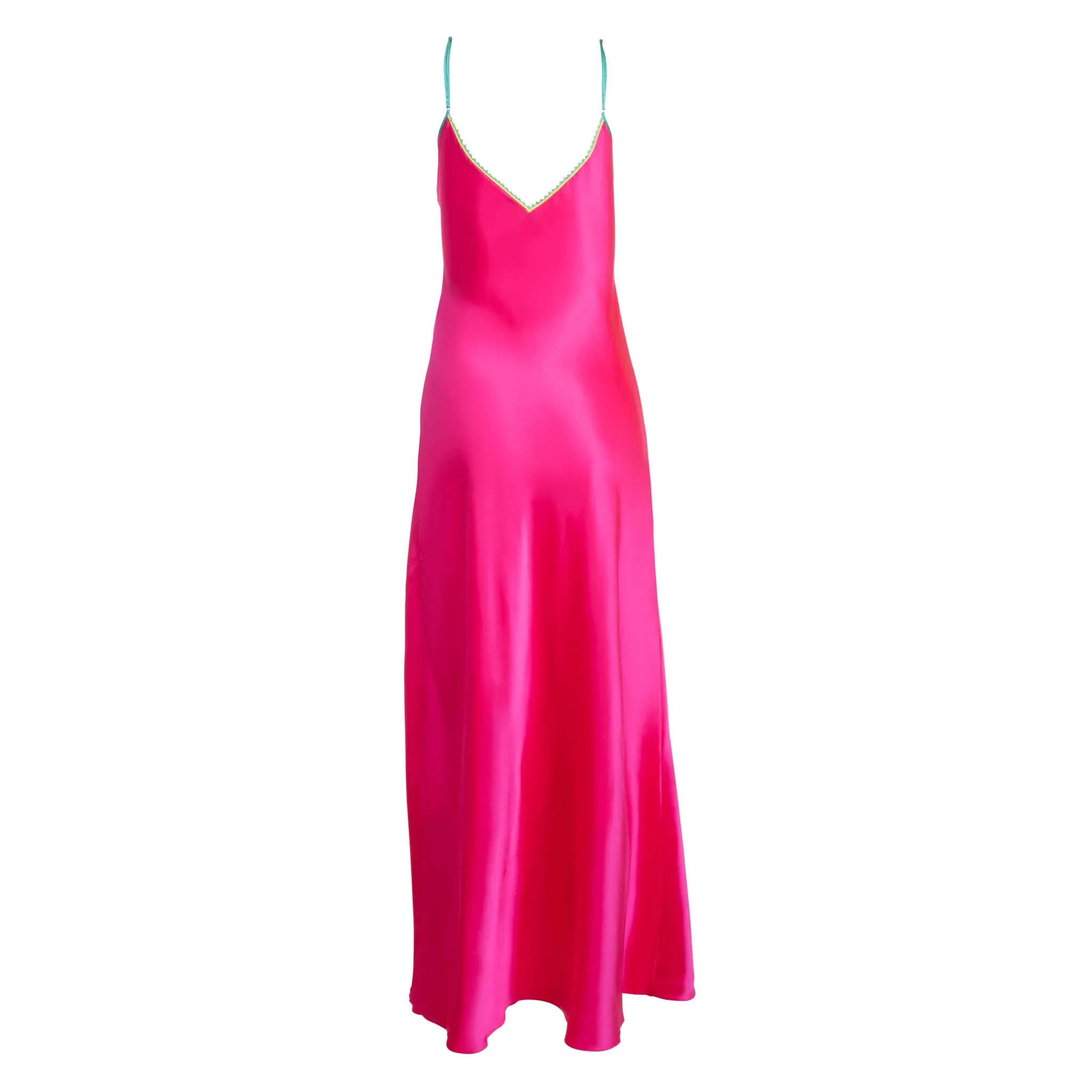 Acid Pink Lace-Trim Maxi Slip Dress sold by DANNIJO product image thumbnail 5
