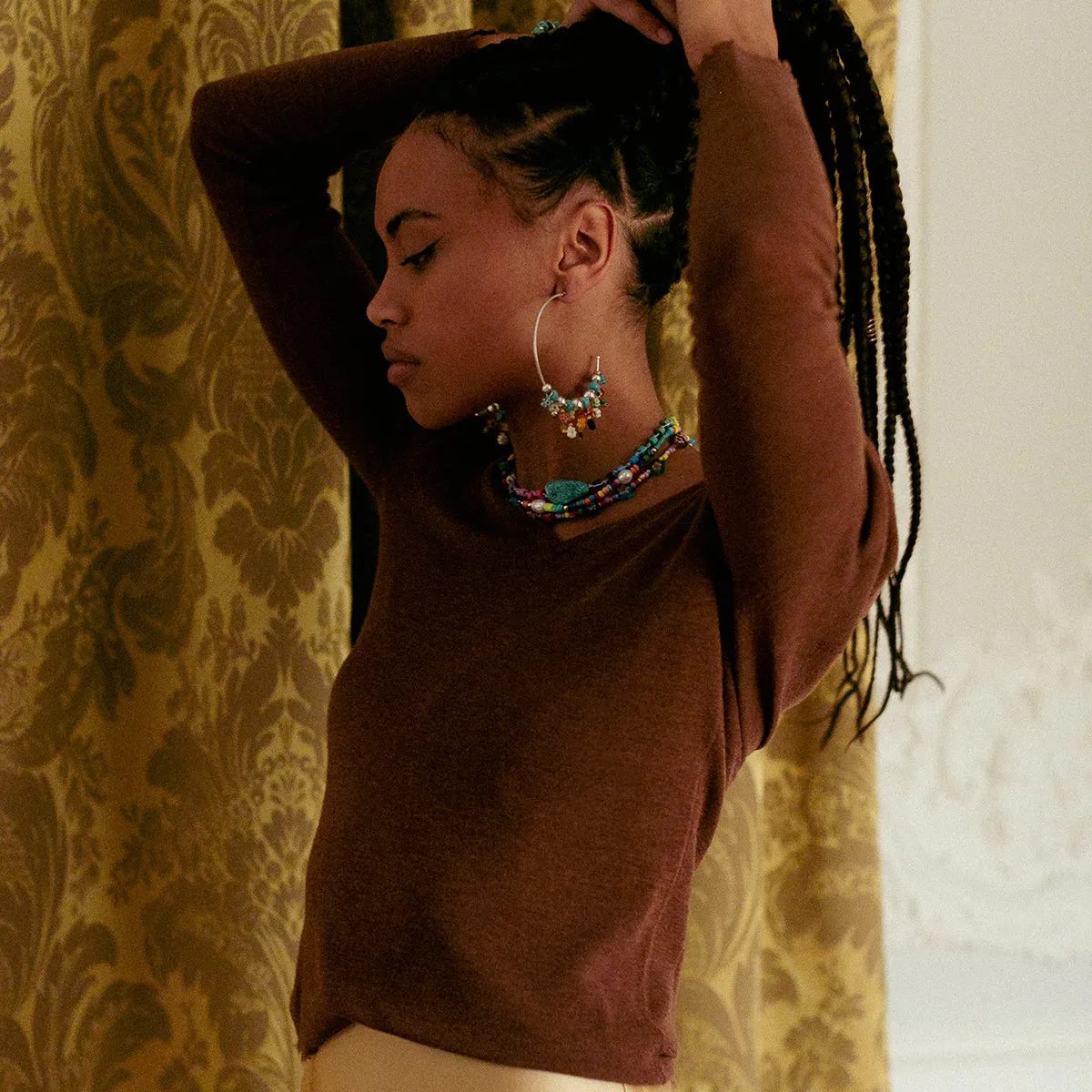 Sienna Merino Wool V-neck Sweater sold by DANNIJO product image thumbnail 2