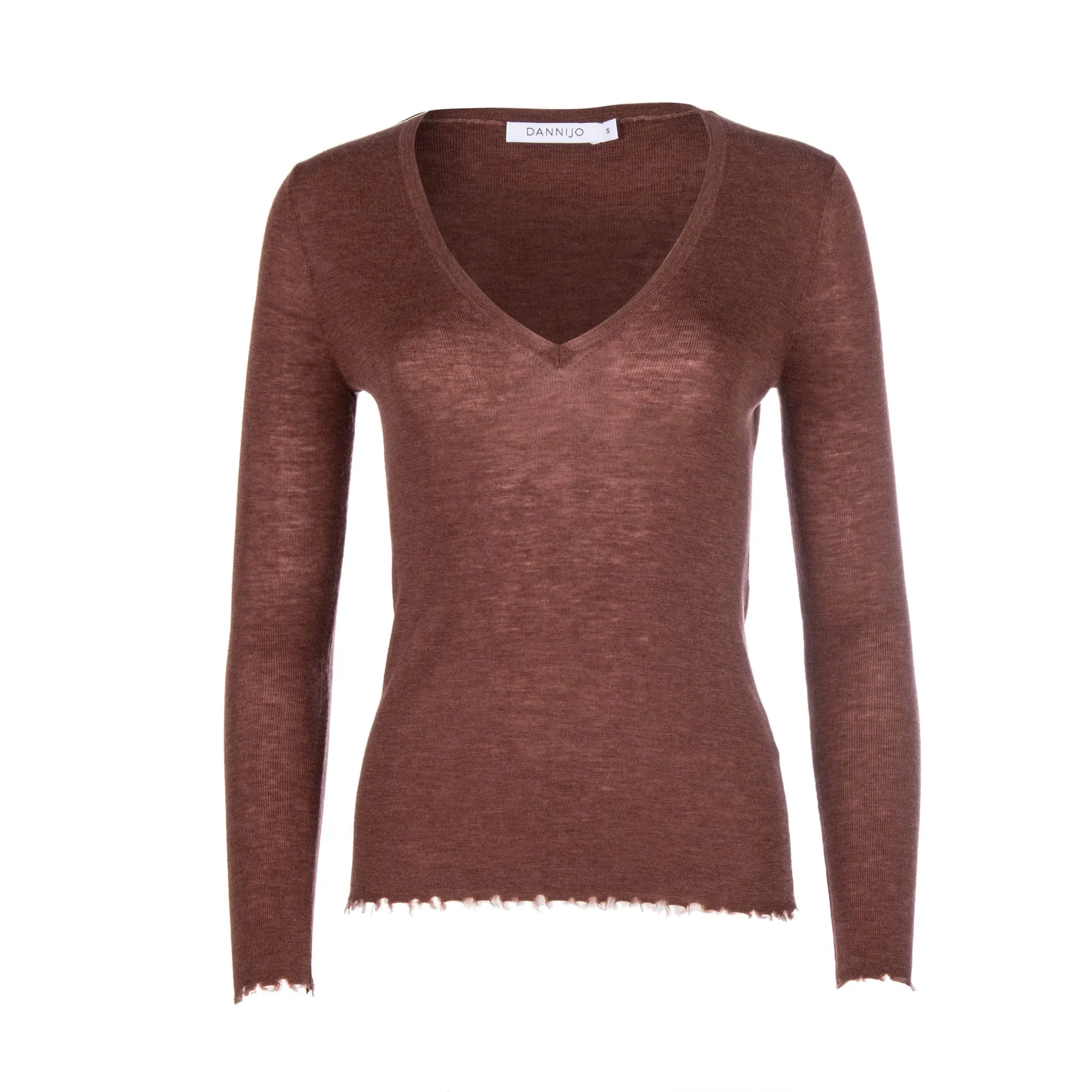 Sienna Merino Wool V-neck Sweater sold by DANNIJO