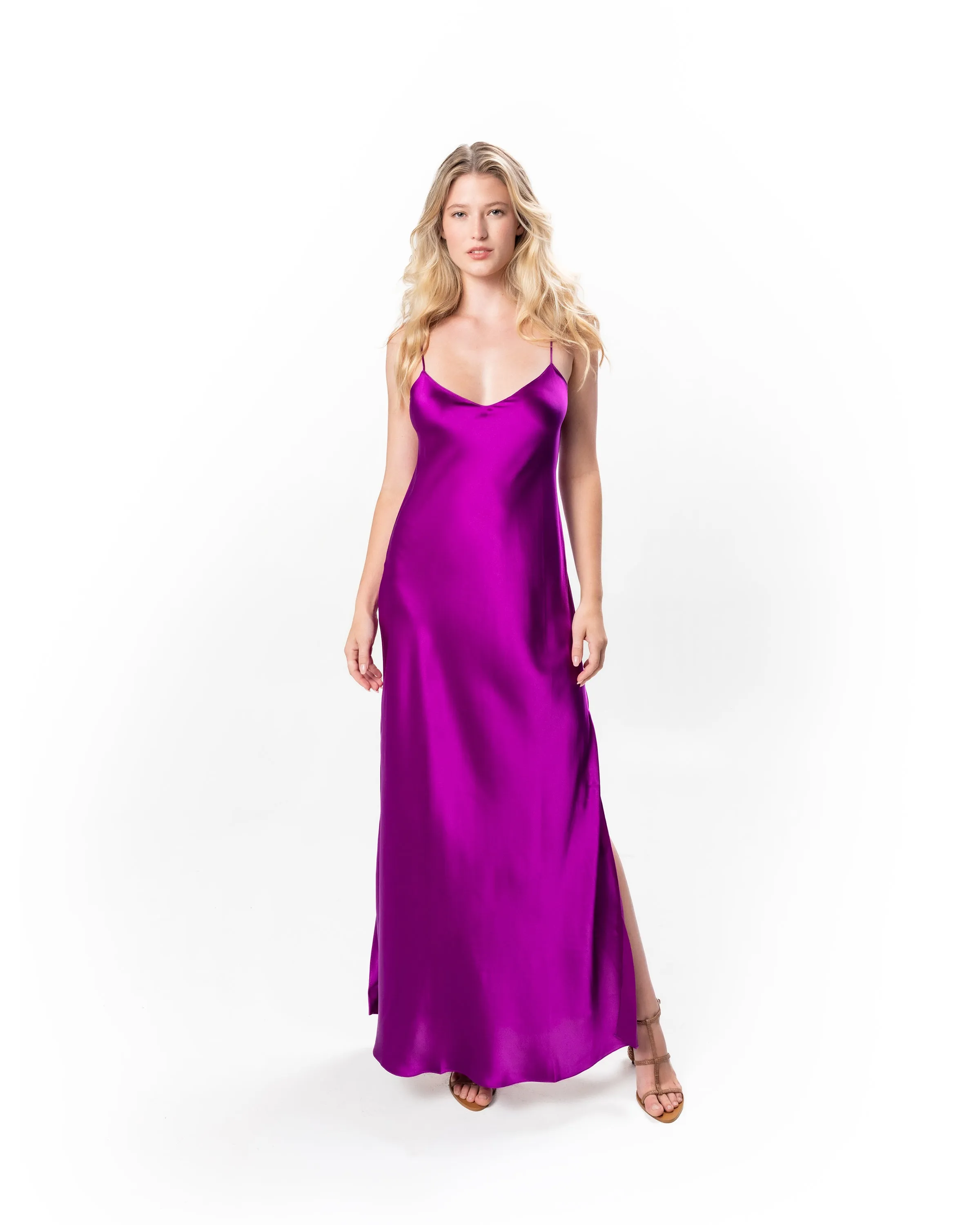 New Fuchsia Mossy Maxi Slip Dress sold by DANNIJO product image thumbnail 3