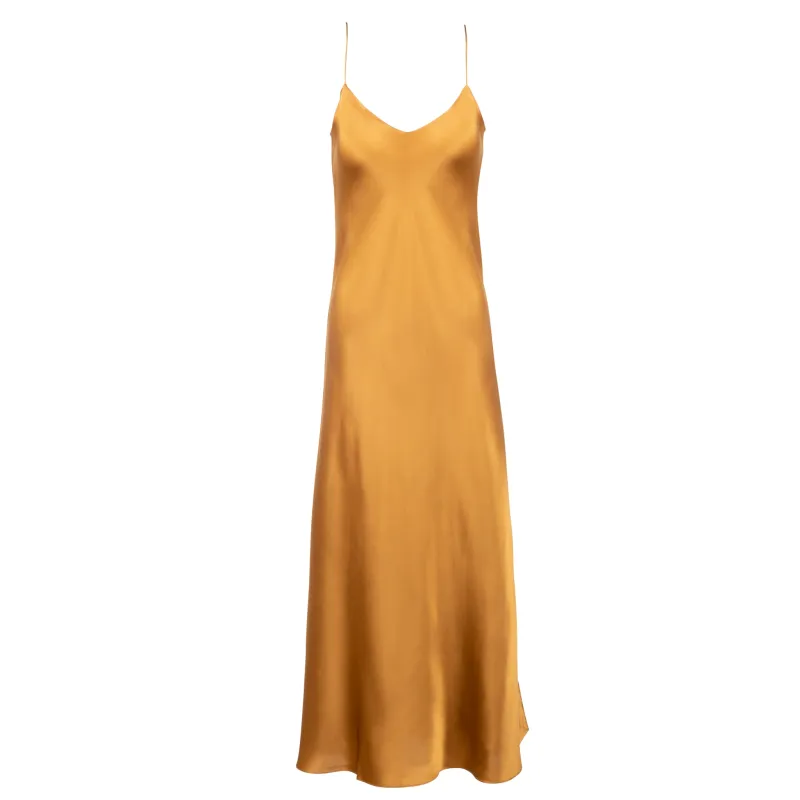 New Bronze Mossy Maxi Slip Dress sold by DANNIJO