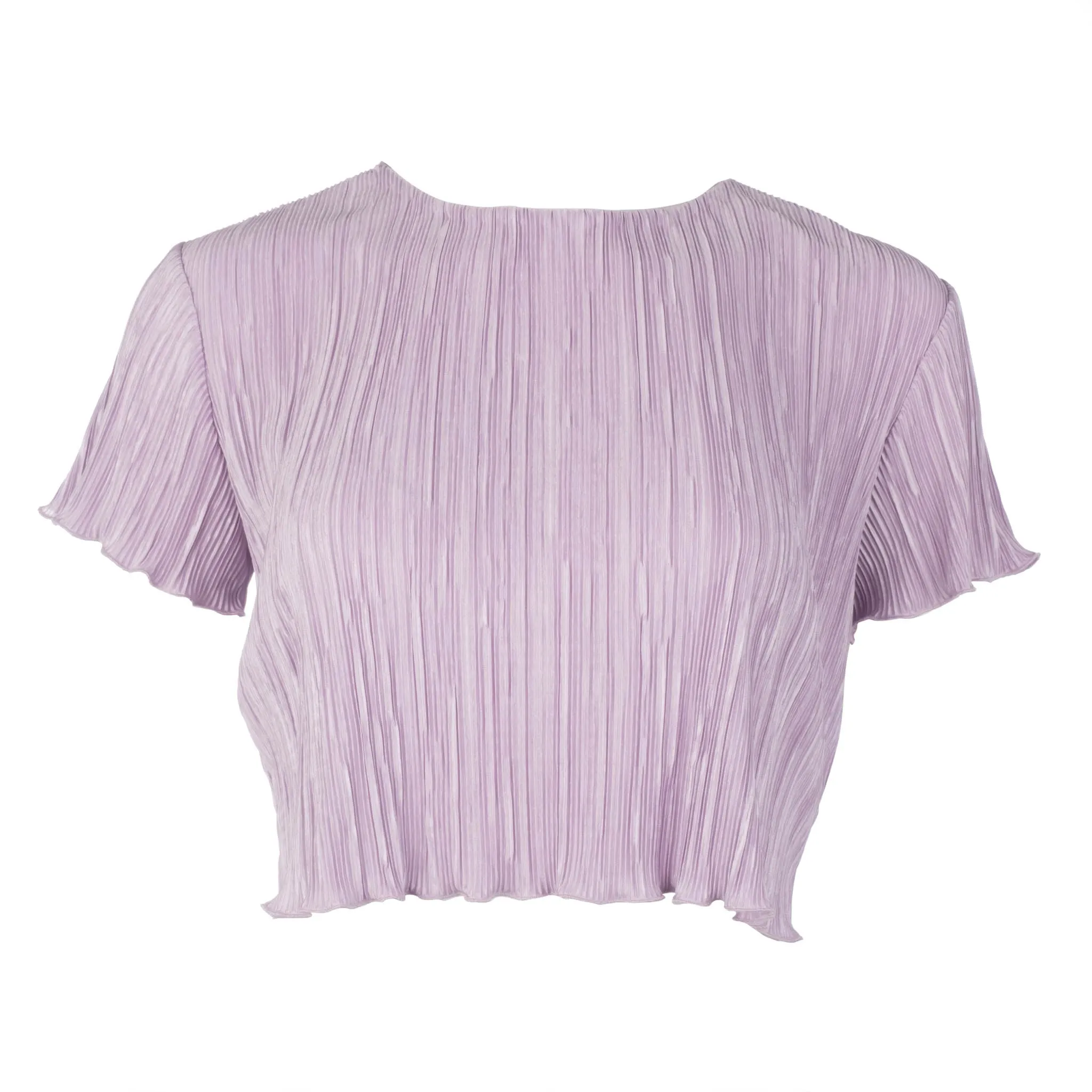 Lilac Pleated Crop Top sold by DANNIJO