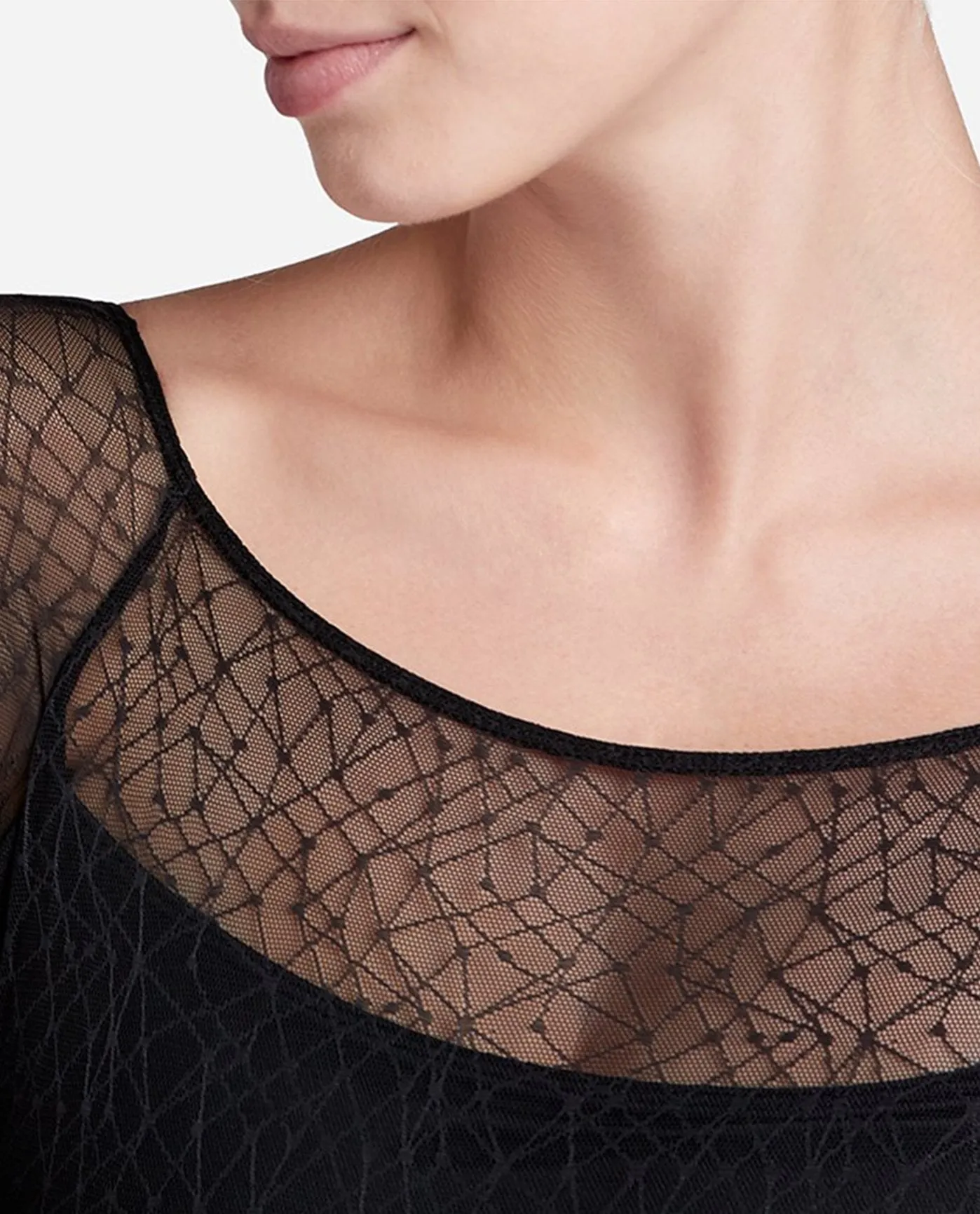 Mesh Overlay Long Sleeve Leotard sold by Danskin product image thumbnail 5