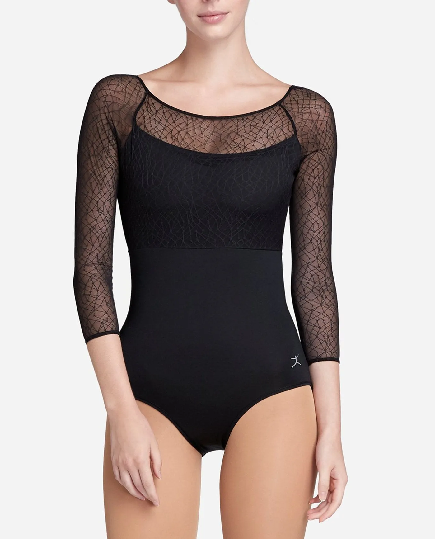 Mesh Overlay Long Sleeve Leotard sold by Danskin