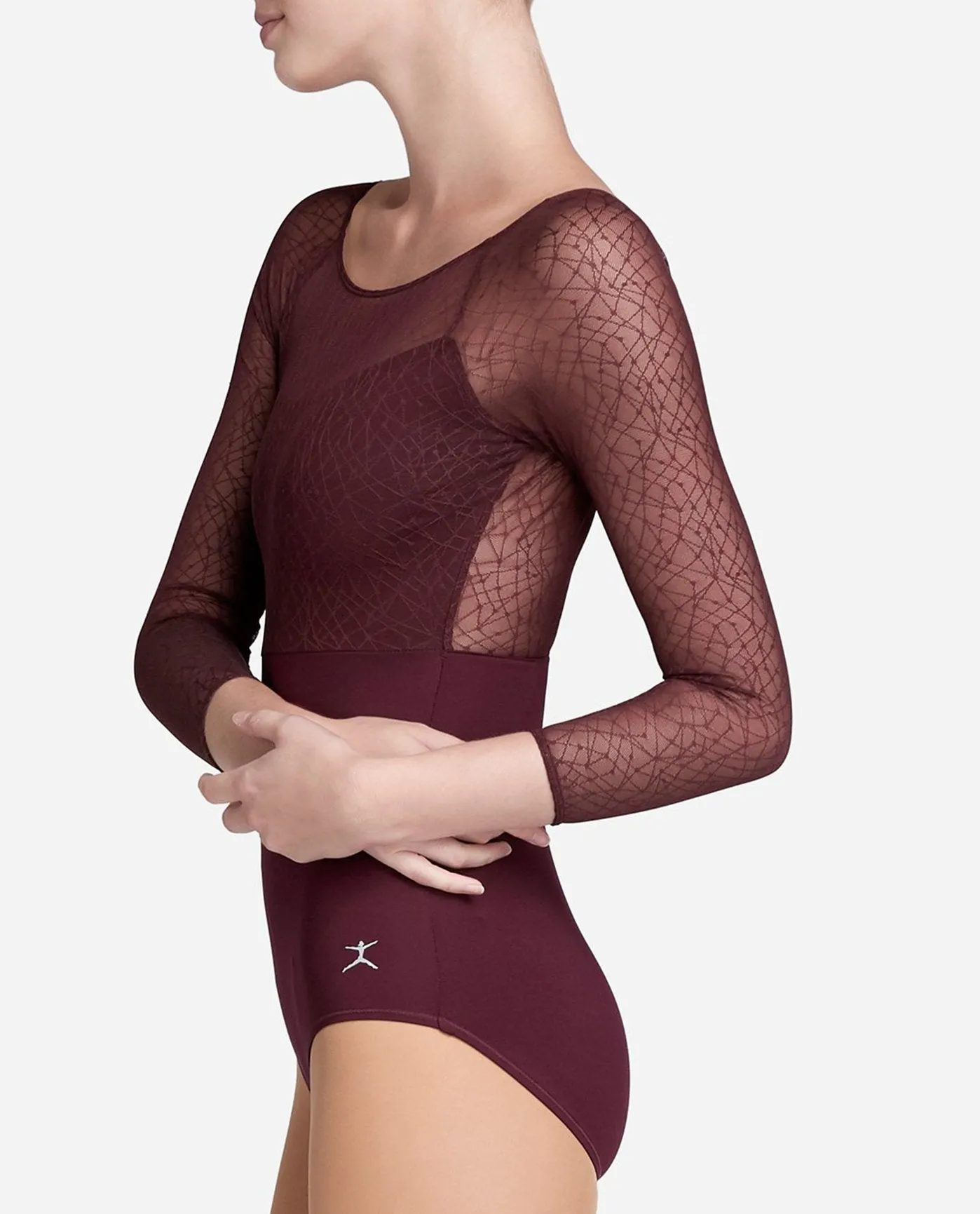 Mesh Overlay Long Sleeve Leotard sold by Danskin product image thumbnail 3