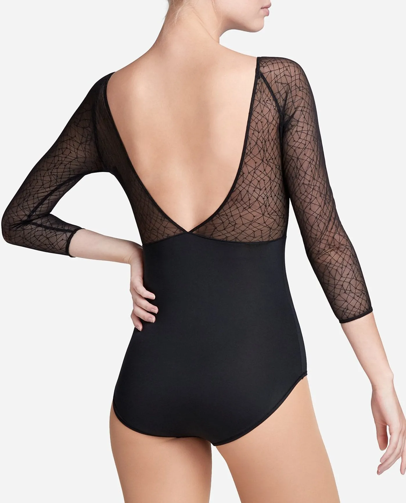 Mesh Overlay Long Sleeve Leotard sold by Danskin product image thumbnail 2