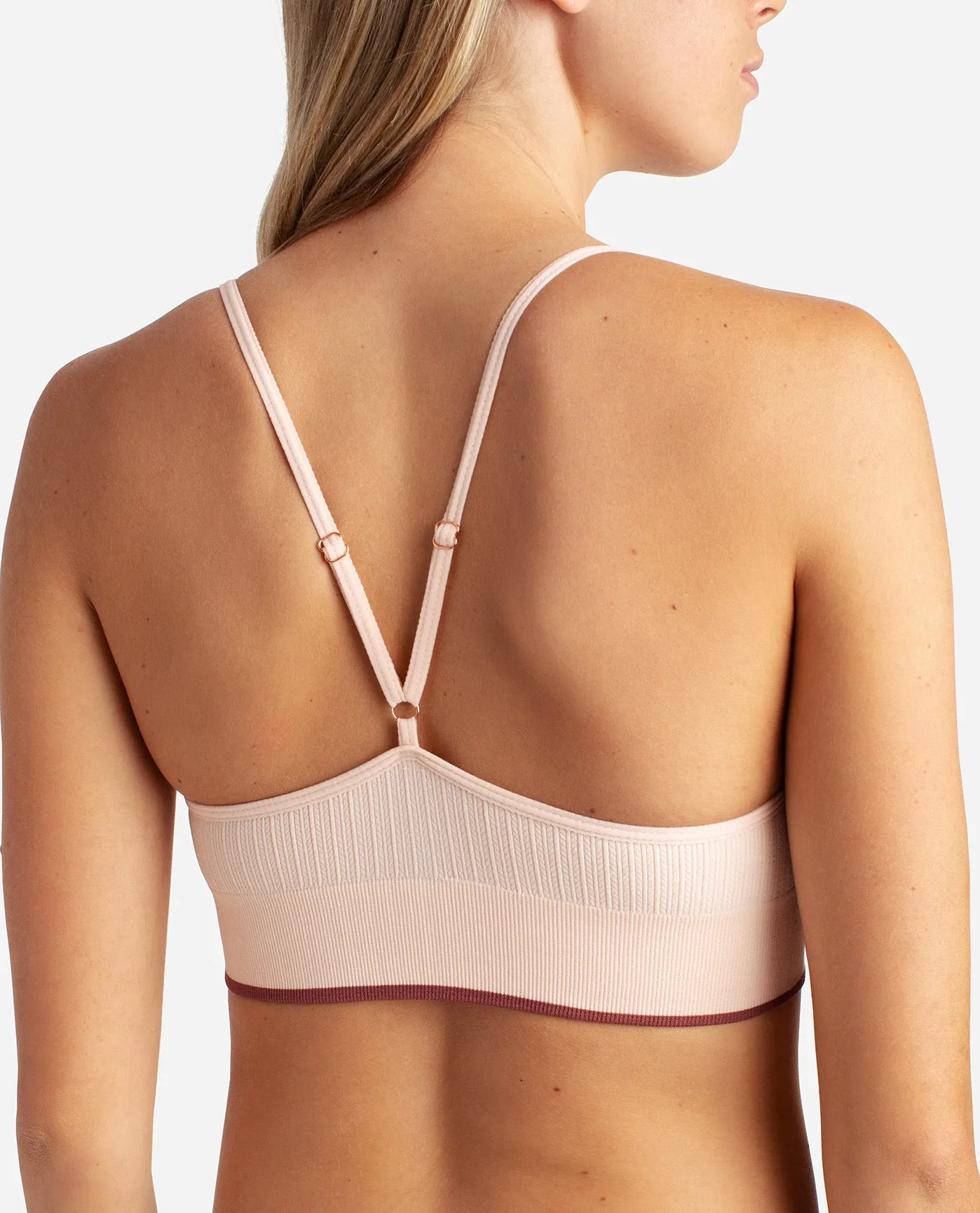 3-Pack Seamless Braid Texture Bralette With Contrast Line sold by Danskin product image thumbnail 5