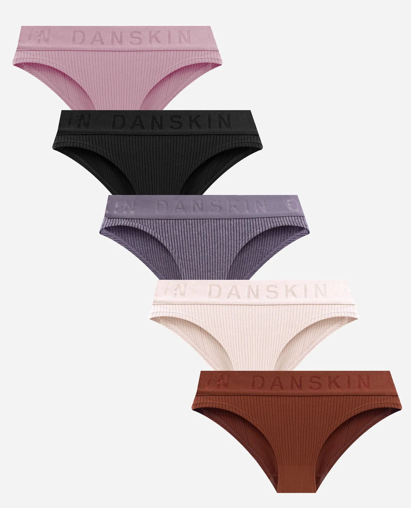 5-Pack Ribbed Bikini Underwear sold by Danskin product image thumbnail 2