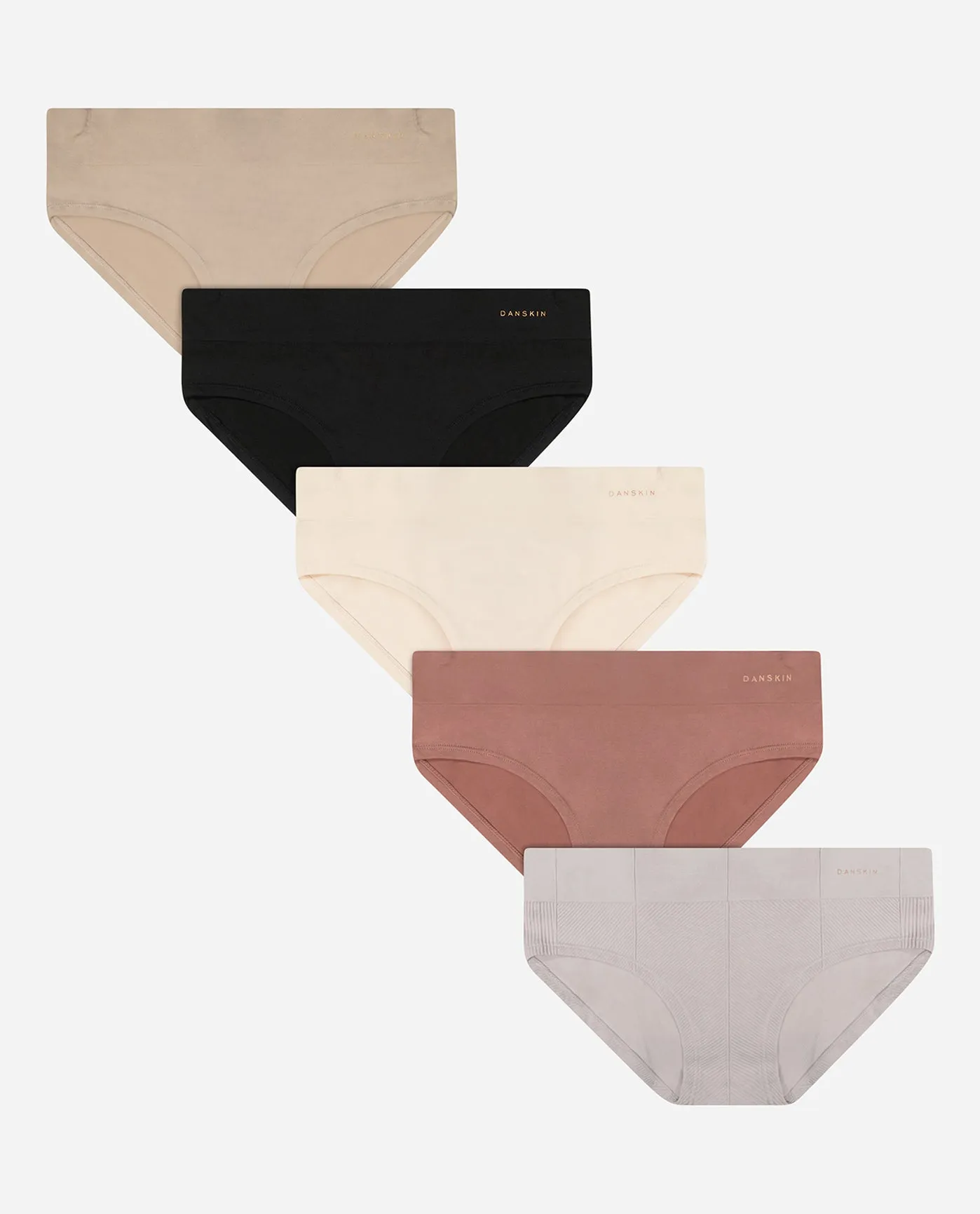 5-Pack Seamless Ribbed Bikini Underwear sold by Danskin product image thumbnail 2