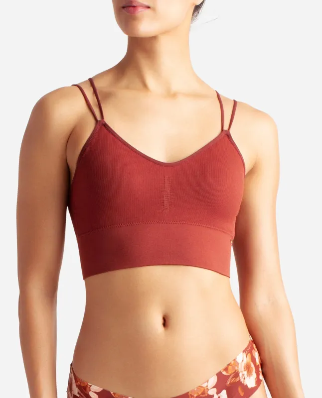 3-Pack Seamless Rib Longline with Bungee Pullover Bralette sold by Danskin