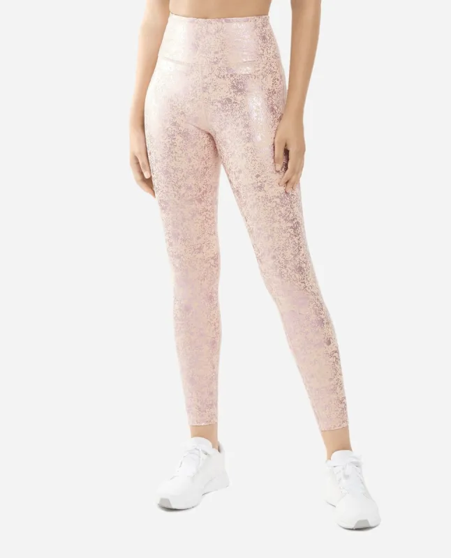 Dusty Pink Textured Foil-Print Legging sold by Danskin