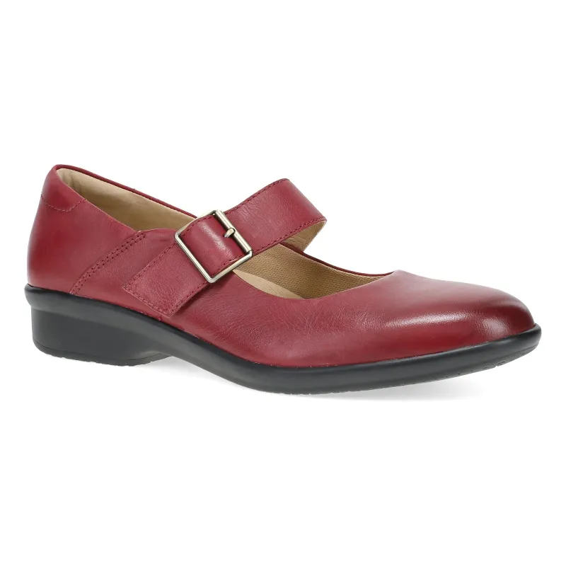 Collette Red Burnished Nubuck made by Dansko