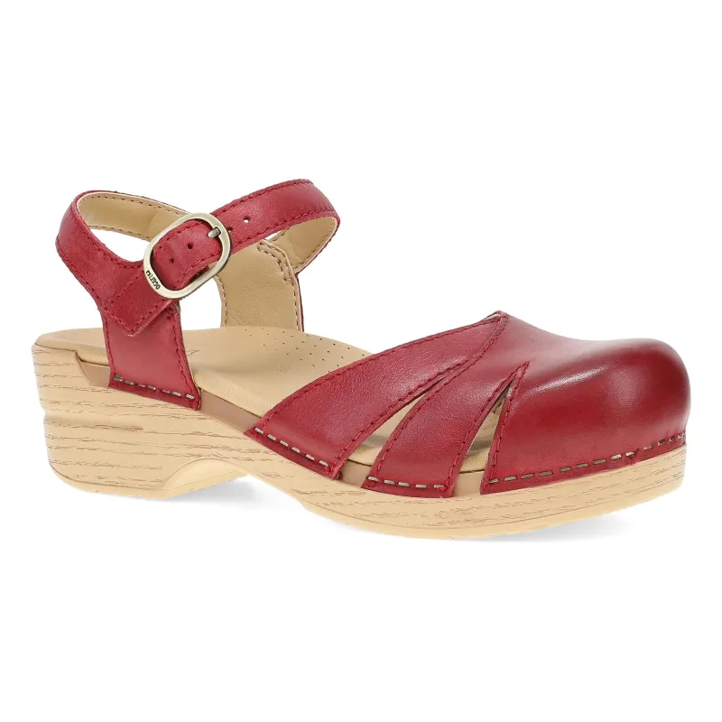Margreta Red Burnished Nubuck made by Dansko
