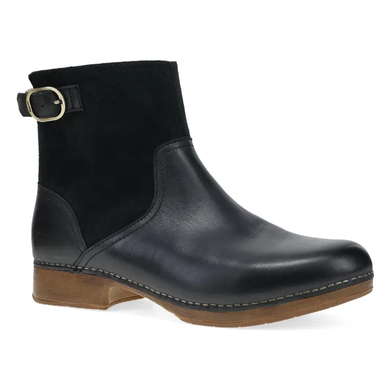 Monique Black Burnished Calf made by Dansko
