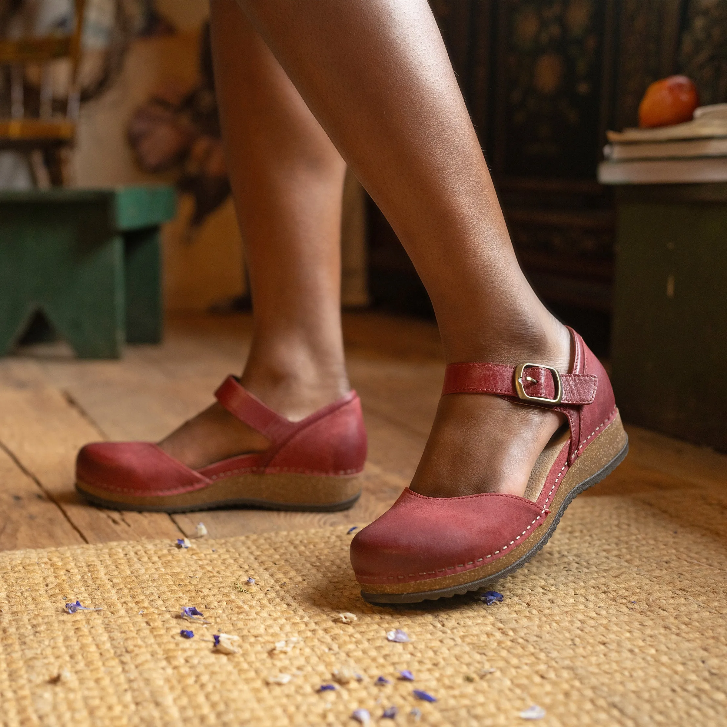 Mae Red Burnished Suede sold by Dansko product image thumbnail 2