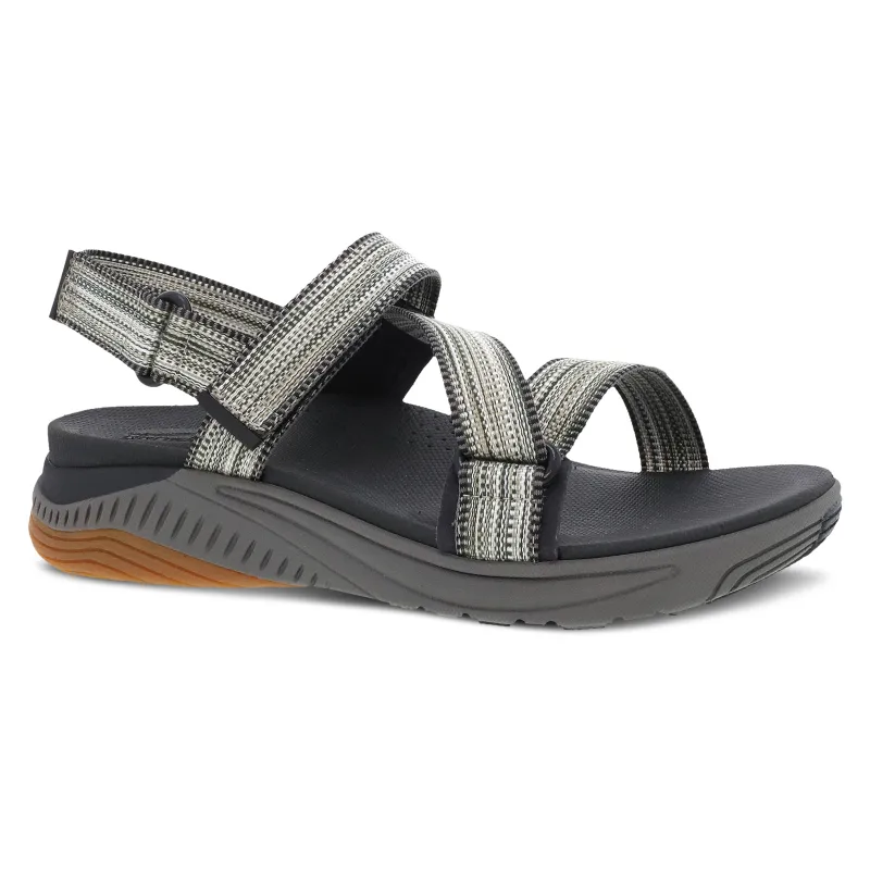 Rayna Black Multi Webbing made by Dansko