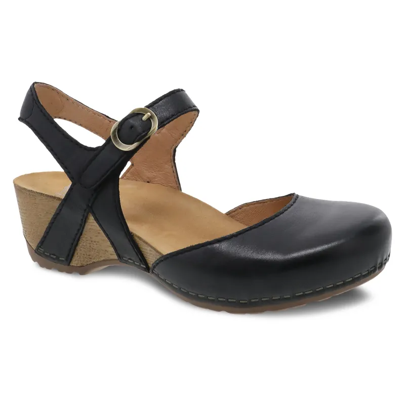 Tiffani Black Milled Burnished made by Dansko