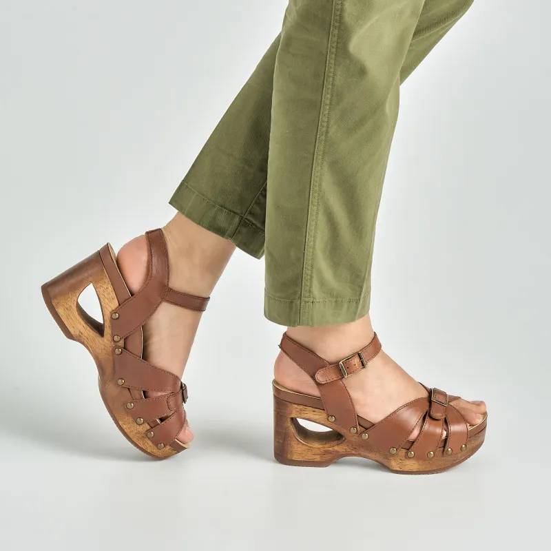 Alanna Tan Calf Wood made by Heritage
