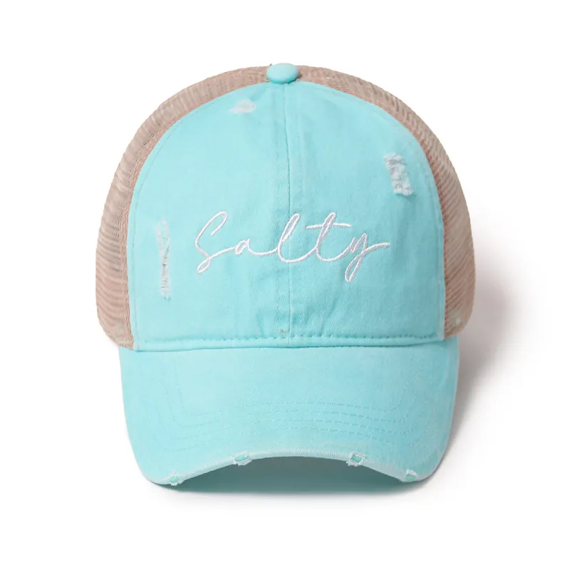 Salty Ponyflo® Mesh Back Baseball Cap sold by David and Young