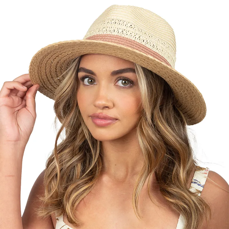 Mixed Straw Panama Hat sold by David and Young