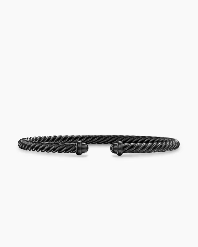 Classic Cable Bracelet in Black Aluminum, 4mm made by David Yurman