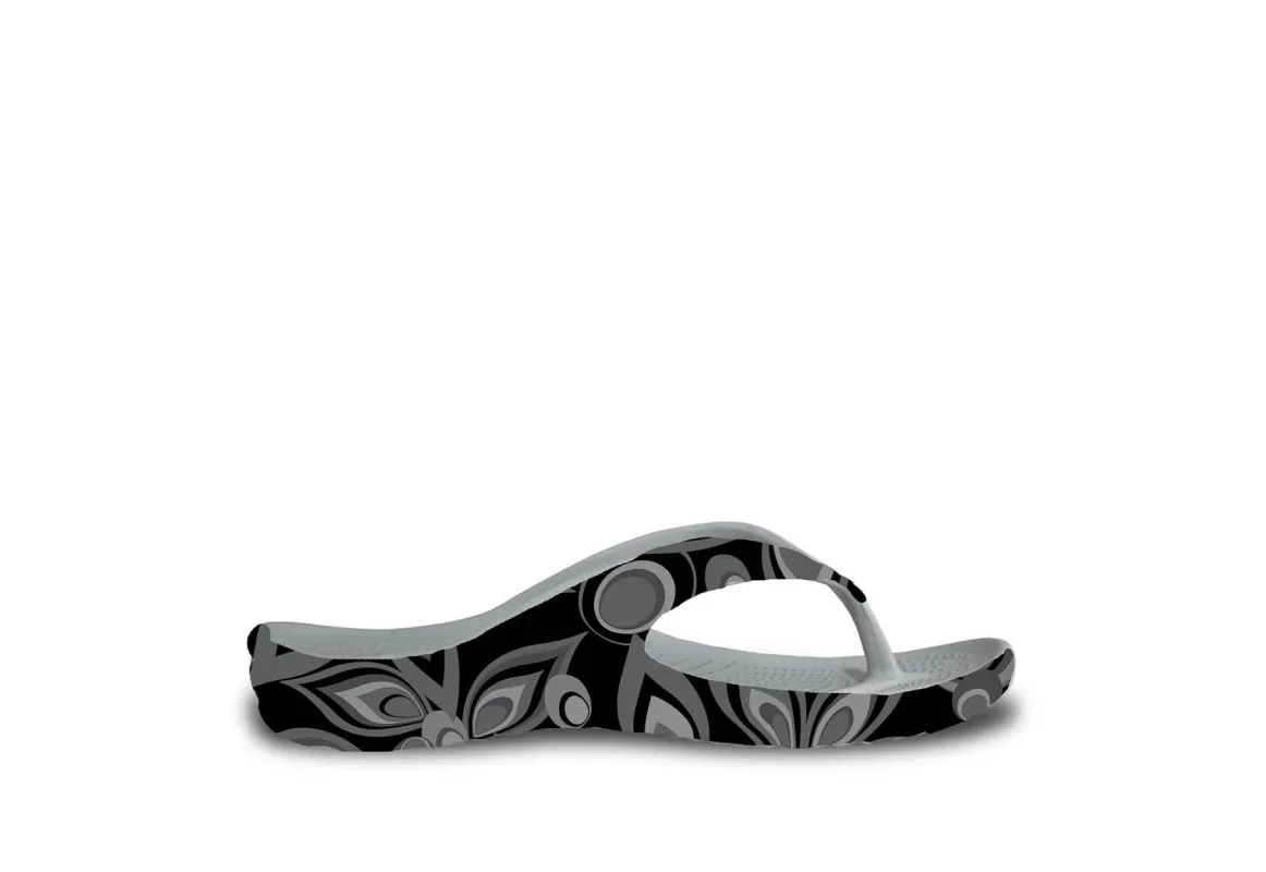 Women's Loudmouth Flip Flops - Shagadelic Grey sold by Dawgs