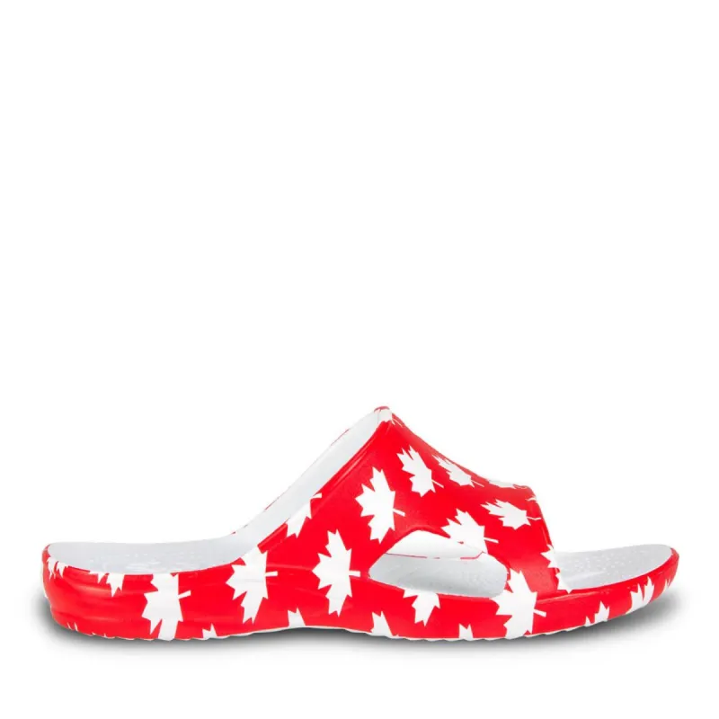Men's Slides - Canada (Red/White) sold by Dawgs