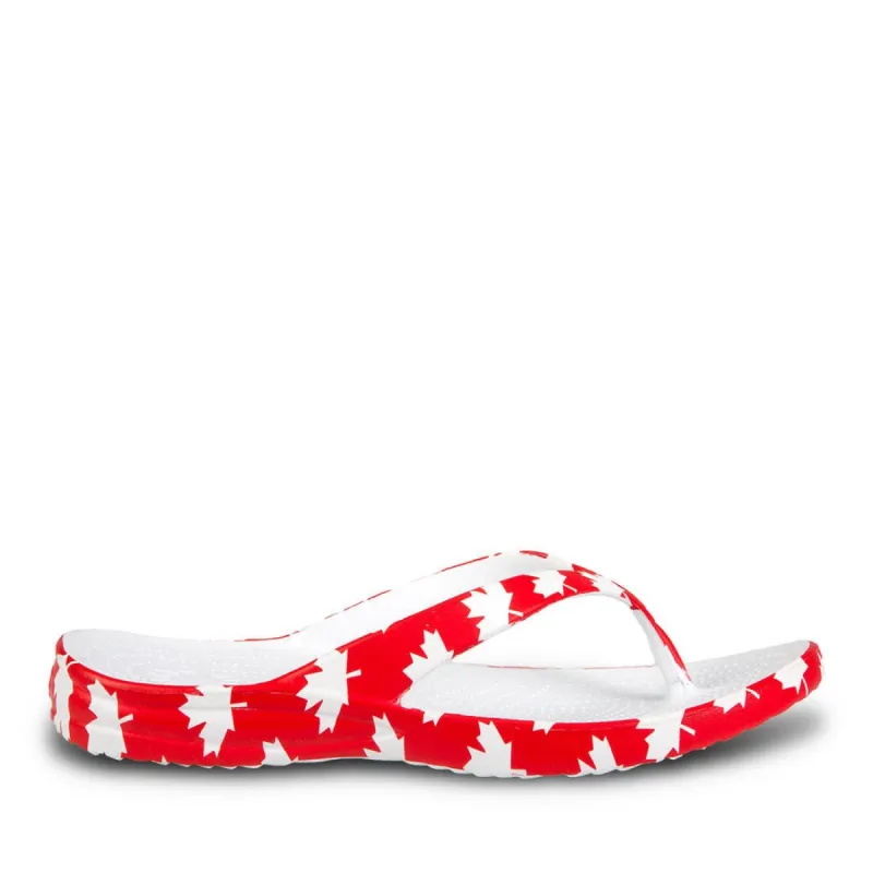 Men's Flip Flops - Canada (Red/White) sold by Dawgs