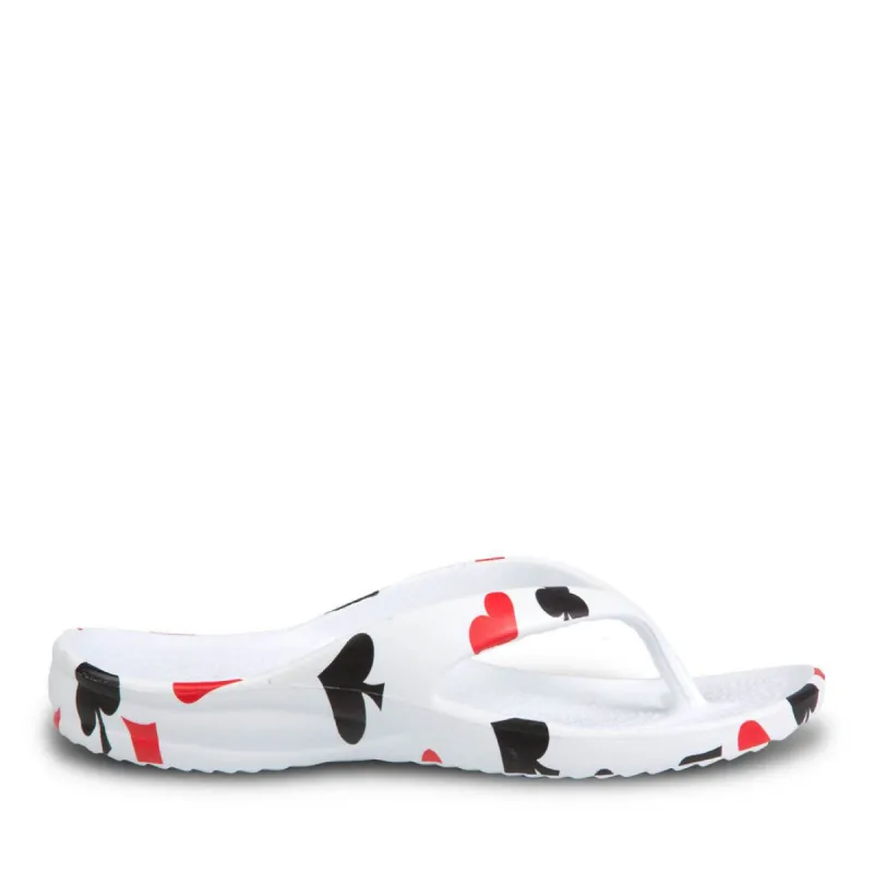 Women's Flip Flops - Hearts, Diamonds, Spades, Clubs sold by Dawgs