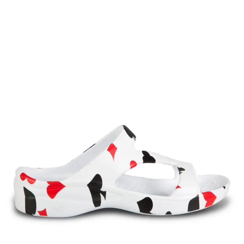 Women's Z Sandals - Hearts, Diamonds, Spades, Clubs sold by Dawgs